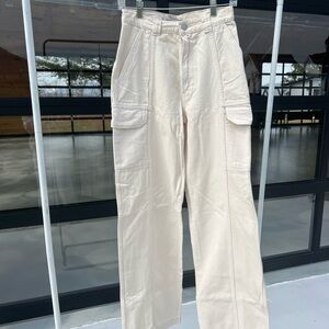 Hudson Jeans Women's Cream Cargo Pants